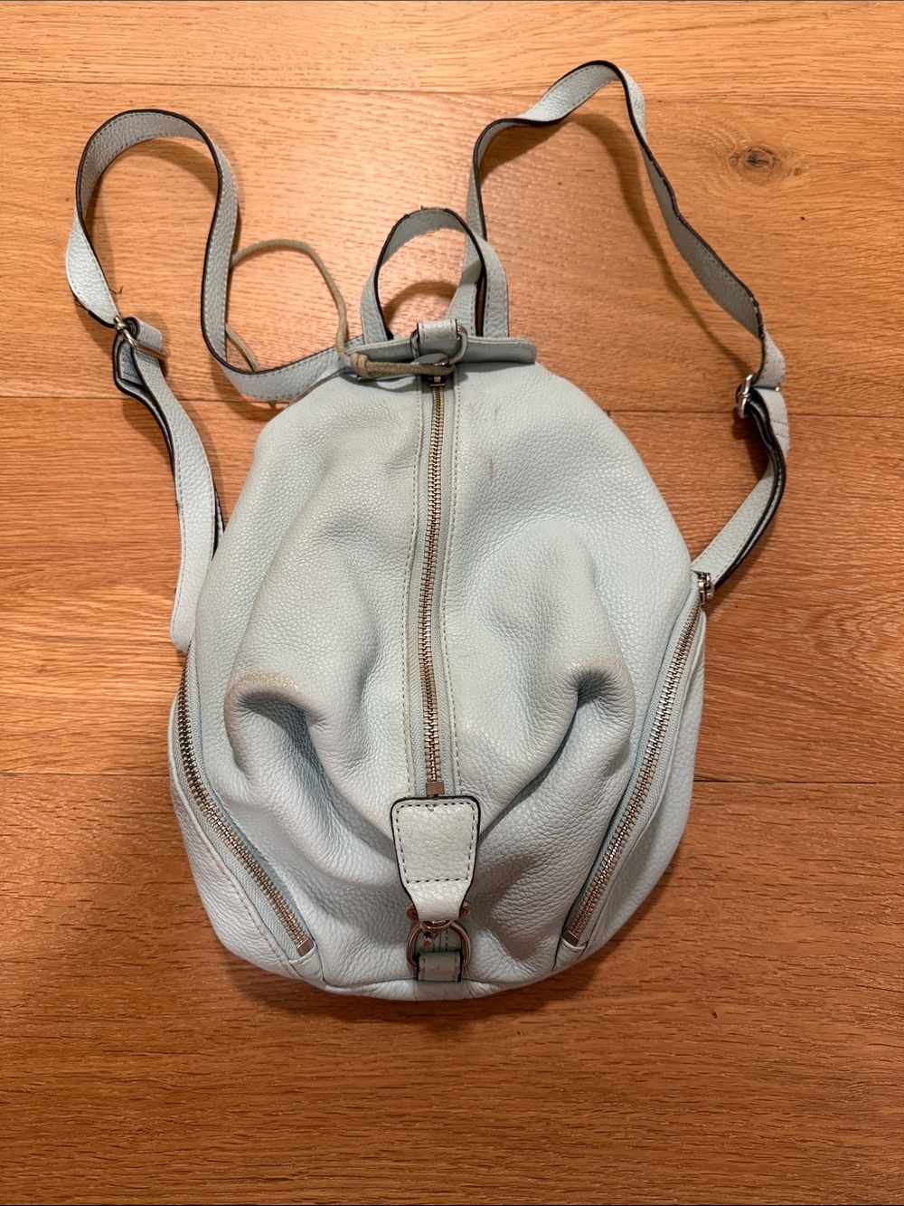 Rebecca Minkoff Leather Mini Backpack - Pale Blue